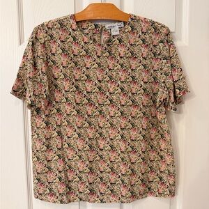 Anna and Frank Multicolor Floral Silk Top